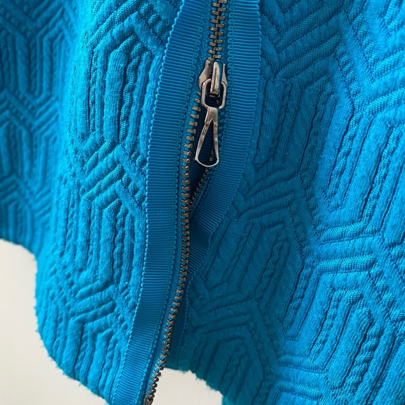 anthropologie leifsdottir coral blue turquoise knit fit and flare dress - Picture 6 of 8